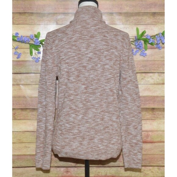 Express Ladies Brown Zip Shawl Collar Sweater Size M Cotton Warm Casual - Picture 11 of 14